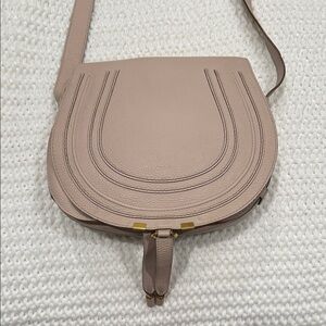 Chloe Marcie medium saddle crossbody bag in grained leather